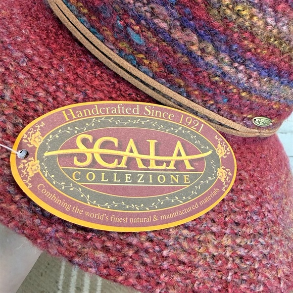 NWT Scala Boho Wide Brim Hat Fall Cottagecore Artisan Style Cozy Festival